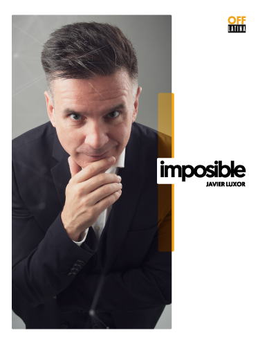 Cartel del espectáculo Imposible, de Javier Luxor, en Off latina teatro Madrid. Mentalismo
